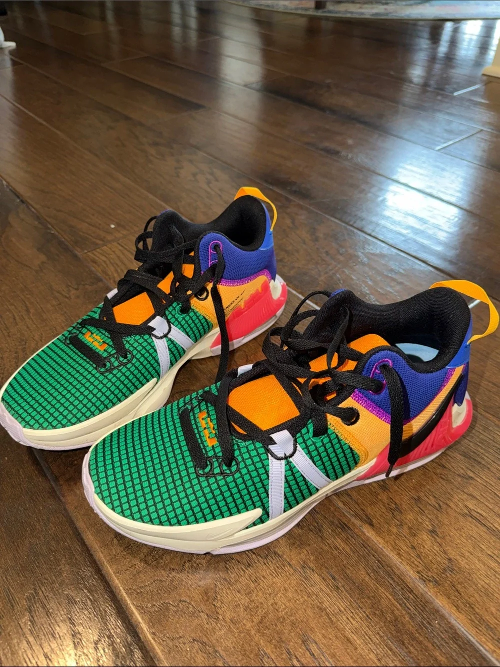 Nike Kids Multicolor Sneakers - Green, Orange & Purple